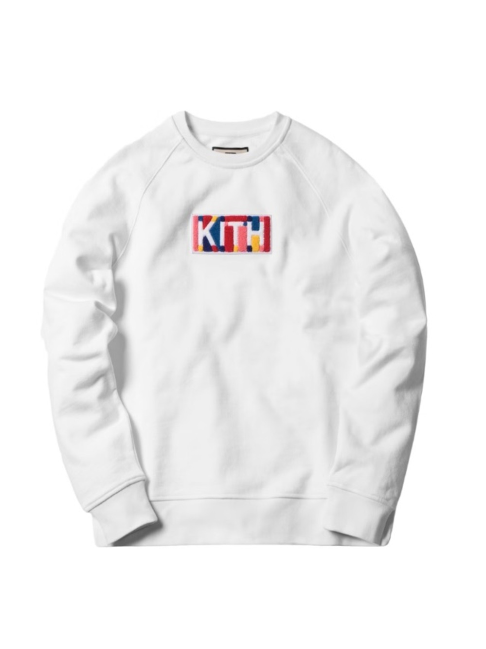 Kith Geo Colorblock Logo Crewneck Sweater Sweatshirt White Size Medium